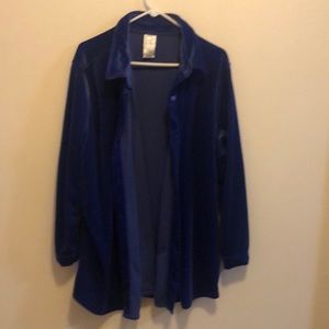 Roman’s dark purple velour top